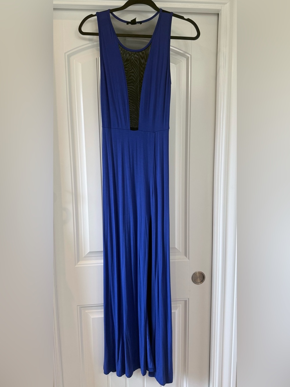 NEW Royal Blue Maxi Dress with Mesh Inset